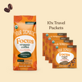 Focus Ground Coffee + 10 Instant Coffee Travel Packets - Superfood Coffee