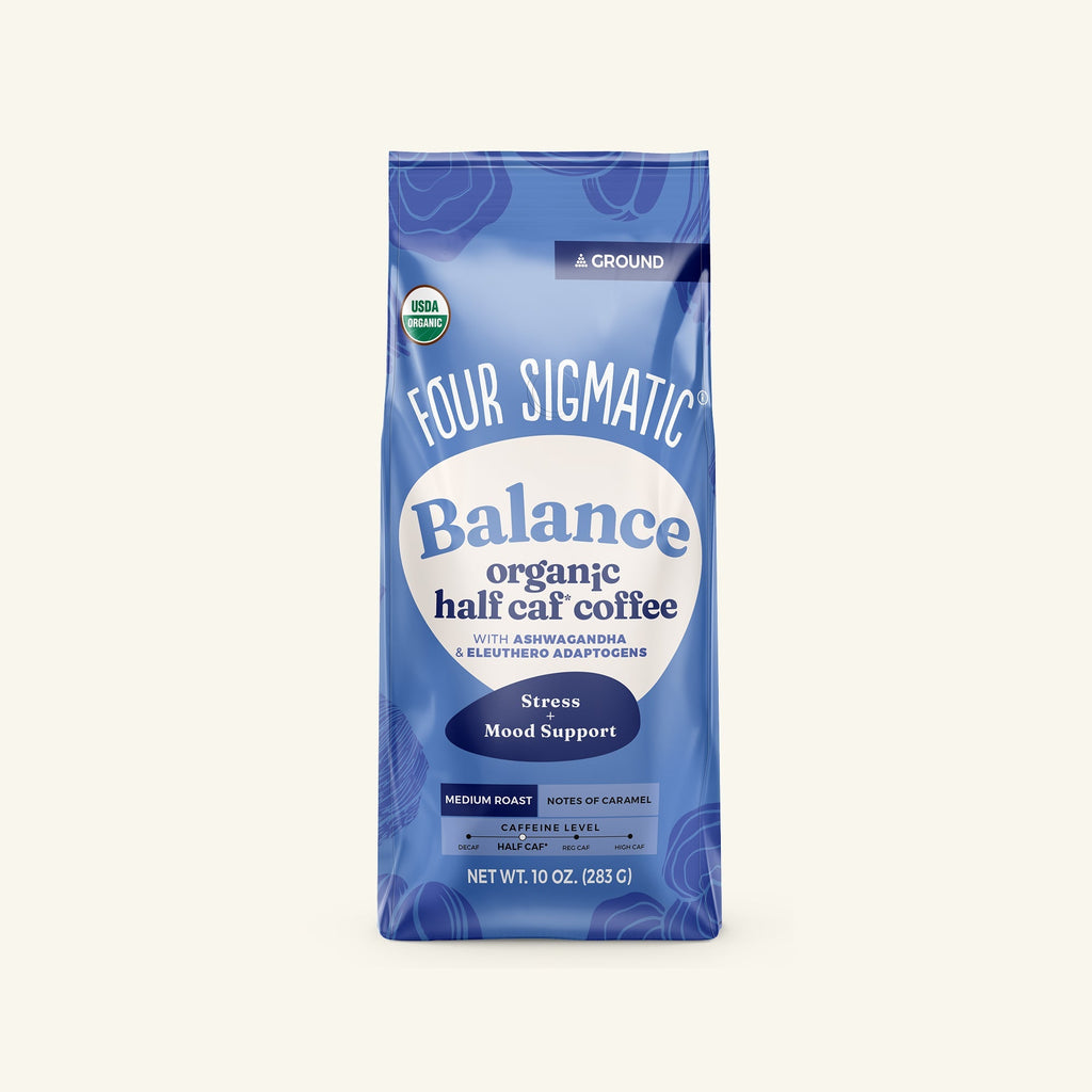 Balance Half Caf Ground Coffee - Medium - Mushroom Coffee