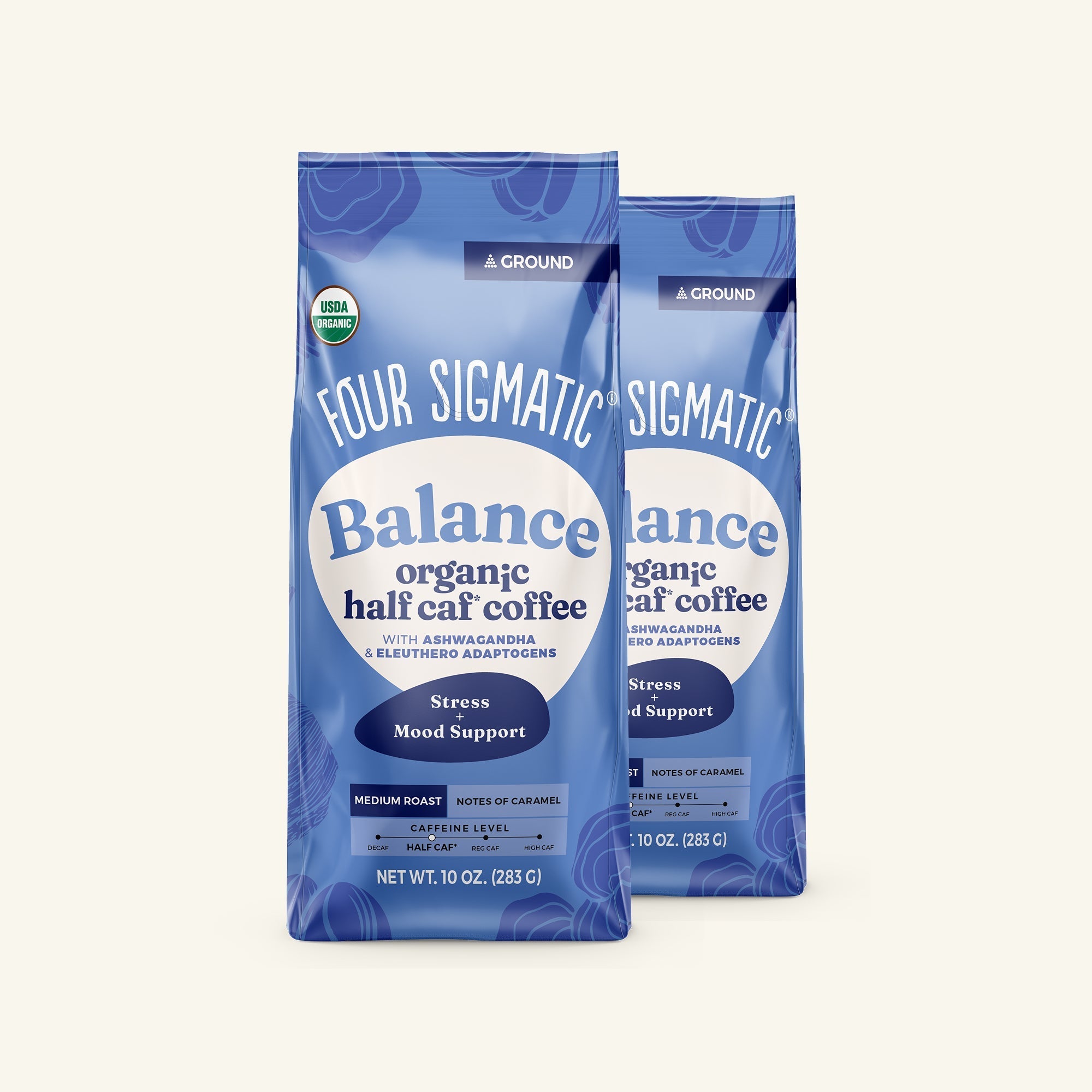 Balance Half Caf Ground Coffee - Medium - Mushroom Coffee