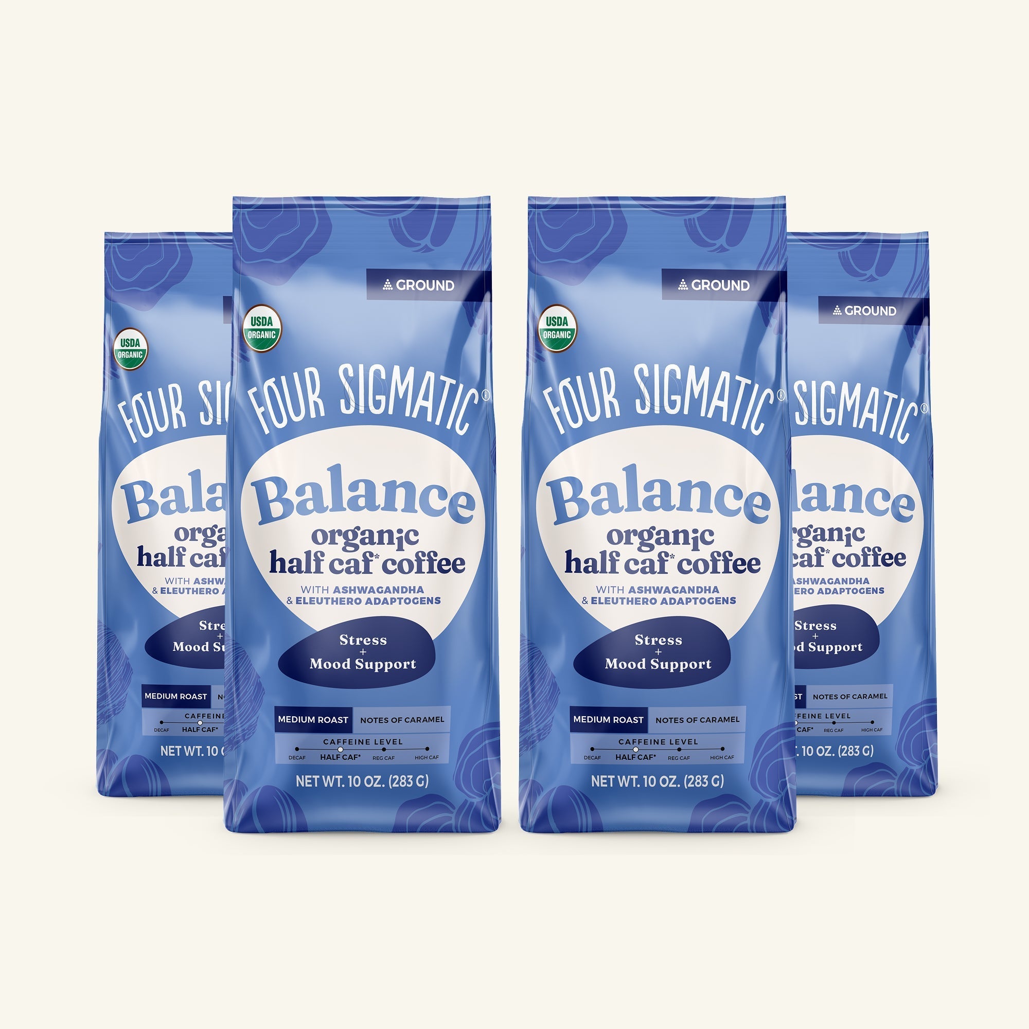 Balance Half Caf Ground Coffee - Medium - Mushroom Coffee