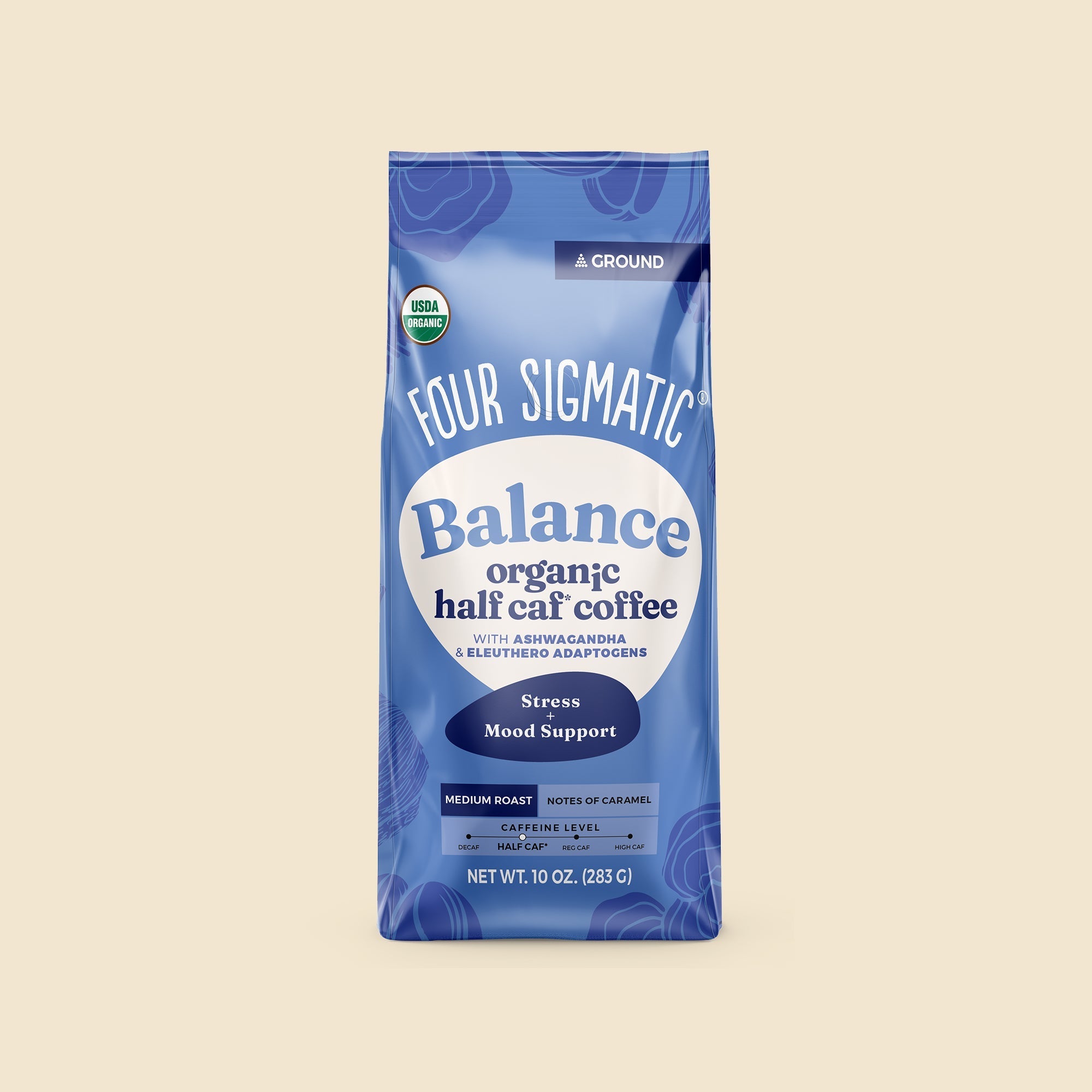 Balance Half Caf Ground Coffee - Medium - Mushroom Coffee