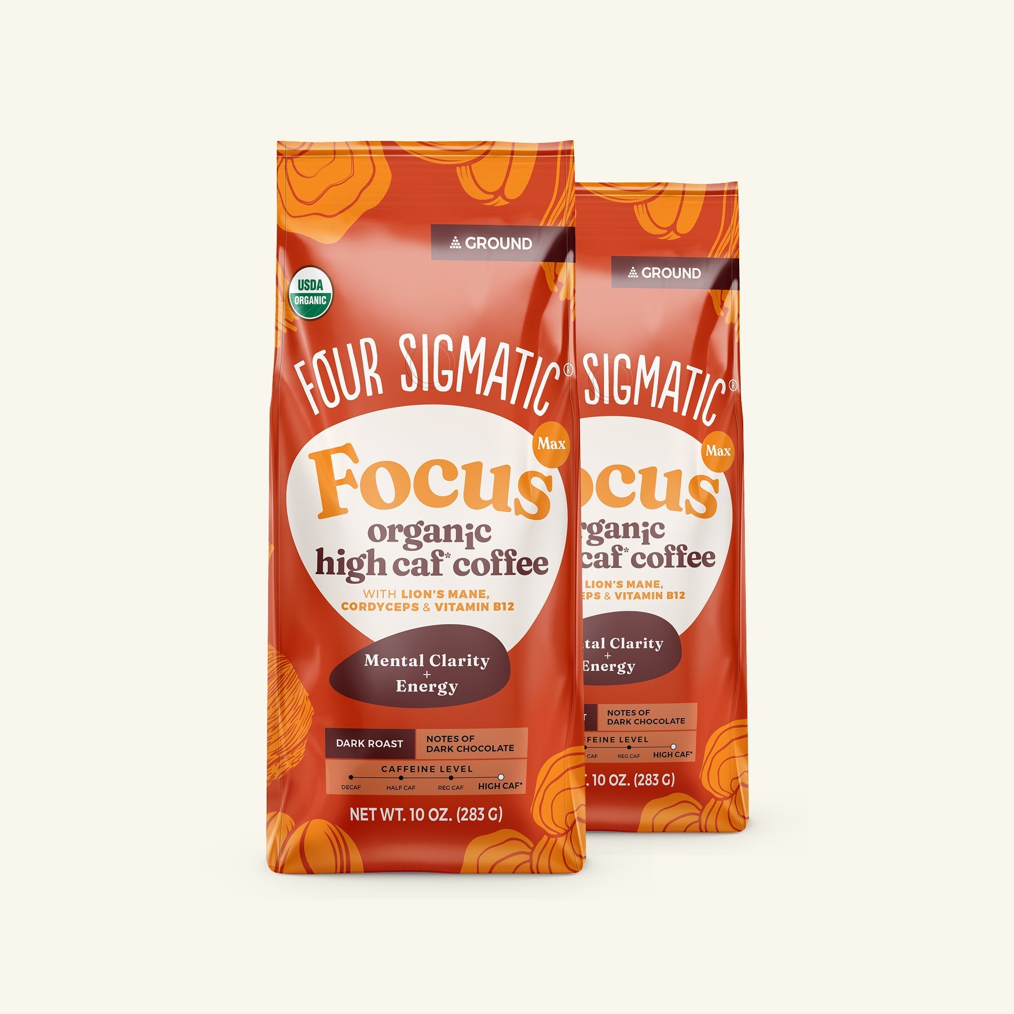 Focus Max High Caf Ground Coffee - Dark - For Everyday Wellness