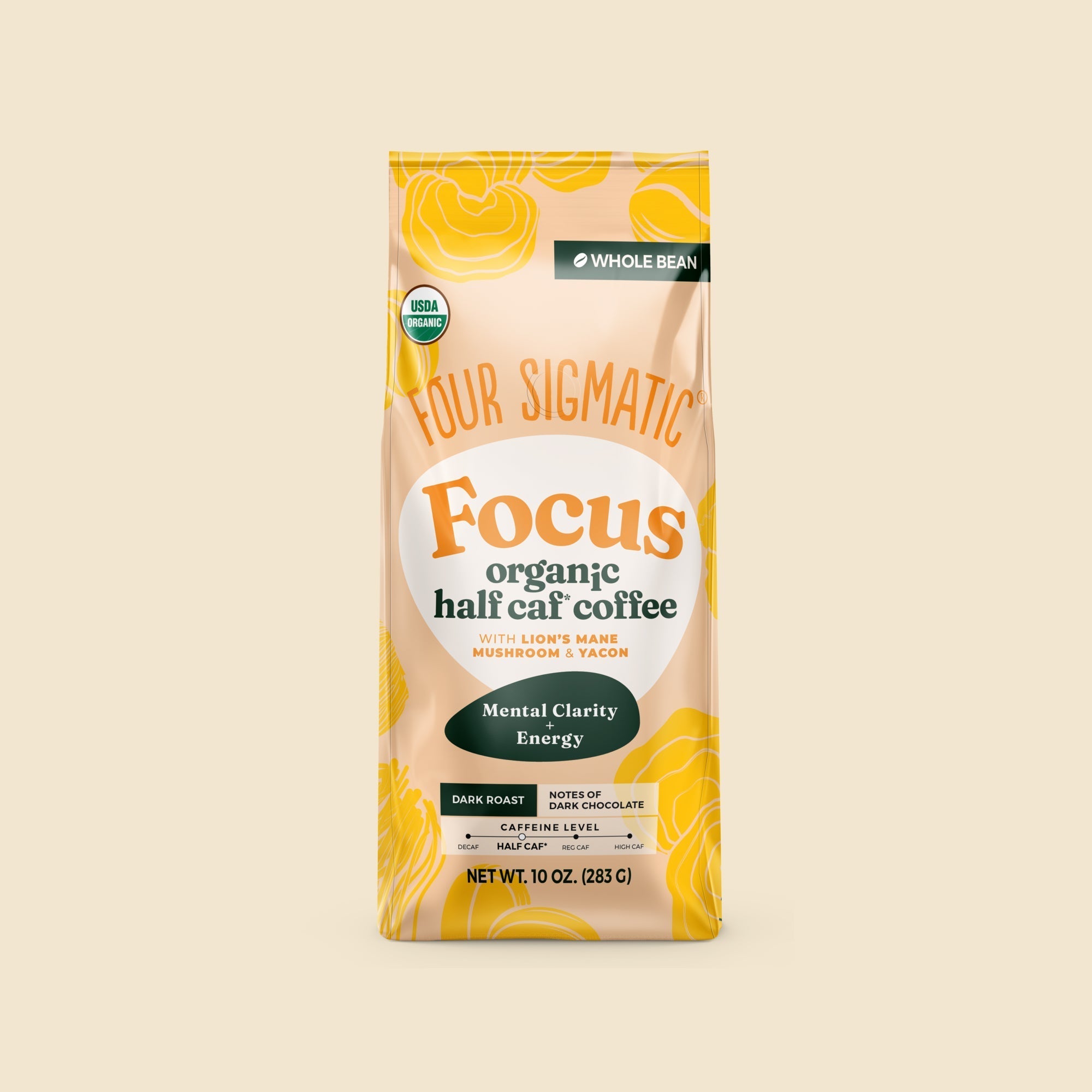 Focus Half Caf Whole Bean Coffee - Daily Wellness
